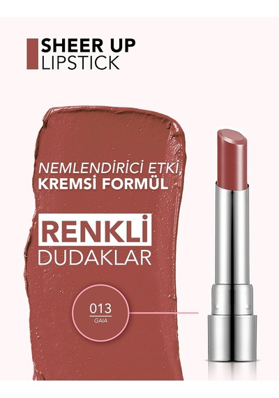Nemlendirici Parlak Ruj- Sheer Up Lipstick - 013 Gaia - 8682536012119 Kahverengi