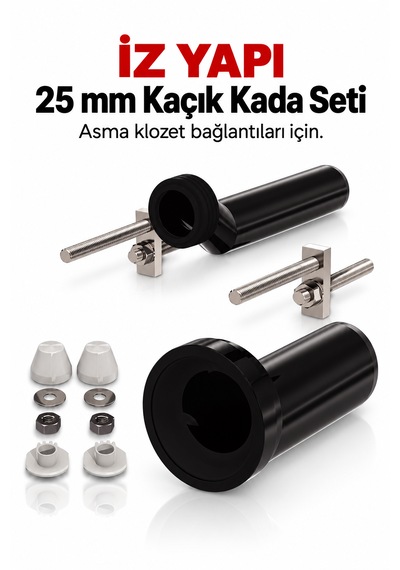 İz Yapı Asma Klozet Yükseltme Ve Kaydırma Kiti 25 Mm Eksantrik Kaçık Kada Seti Çok Renkli