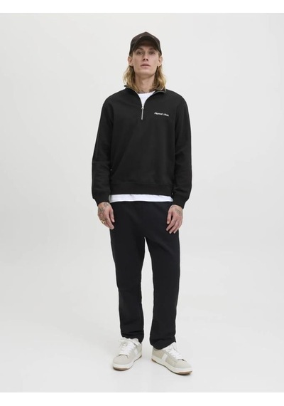 Jack & Jones Jack&jones 12282899 Jornorrebro Emb Sweat Black Erkek Sweatshirt Siyah