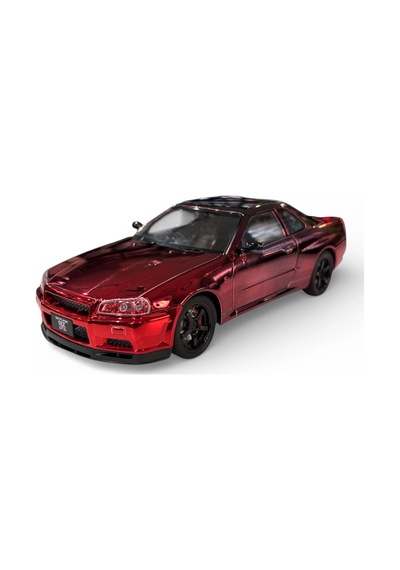 Hobbiez World 1/24 Nissan Gtr R34 - Metallick Red/black