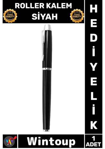 Rollerkalem Lüks Ergonomik Profesyonel Ofis Promosyon Hediye Kutulu Şık Akışkan Roller Kalem Siyah Çok Renkli