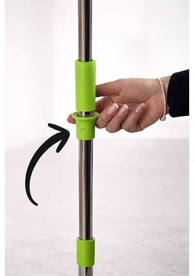 Best Tüm Bezlere Uyumlu Lime Tembel Mop Islak Mendillere Uyumlu Kendinden Mandallı Sıkıştırmalı Mop