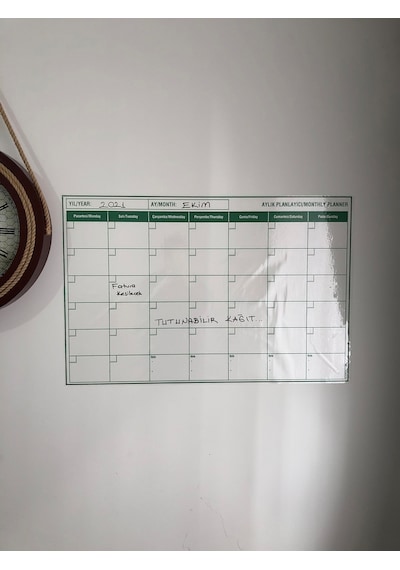 Aylık Planlayıcı Takvim Akıllı Kağıt Tahta Kalem Hediye