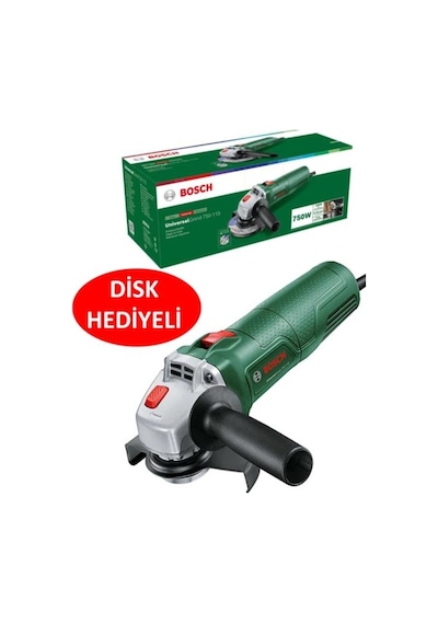 Bosch Spiral Avuç Içi Taşlama Makinası Sipral Avuç Taşlama 750 W 115 MM + 115 MM Metal Kesme Diski