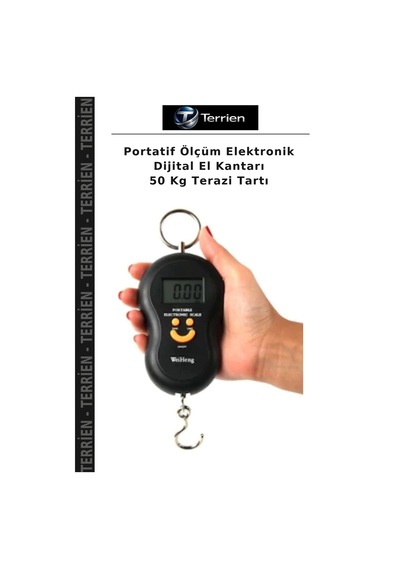 Portatif Ölçüm Elektronik Dijital El Kantarı 50 Kg Terazi Tartı