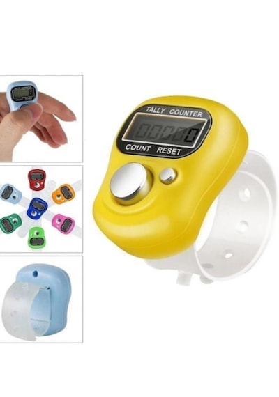 Dijital Renkli Zikirmatik Ergonomik Tek Tuşlu Zikir Sayacı Taşınabilir Zikir Sayma Aracı Çok Renkli