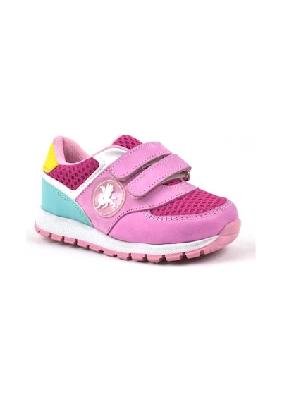 Hakiki Deri Pembe Cırtlı Kız Bebek Spor Ayakkabı Pembe