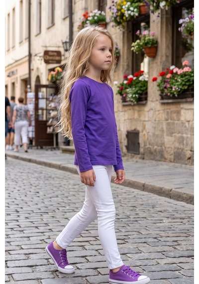 Kiagu Mor Basic T-shirt- Uzun Kol Terletmeyen Esnek Kumaş Pamuklu Mevsimlik Mor Kız Çocuk Tsort Mor Kiagu Mor Basic T-shirt- Uzun Kol Terletmeyen Esnek Kumaş Pamuklu Mevsimlik Mor Kız Çocuk Tsort Mor