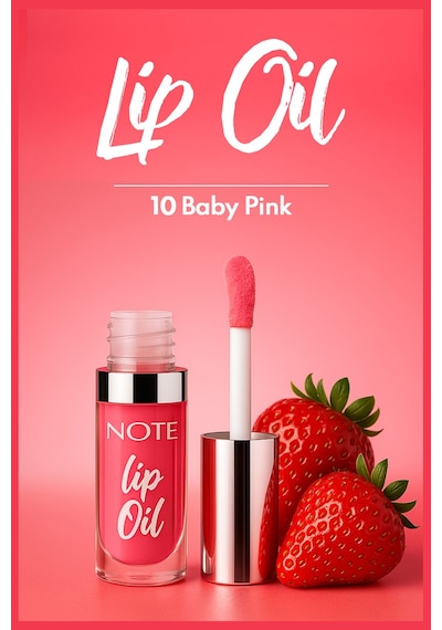 Note Cosmetique Lip Oil Nemlendirici ve Parlatıcı Dudak Bakım Yağı - 10 Baby Pink - Pembe
