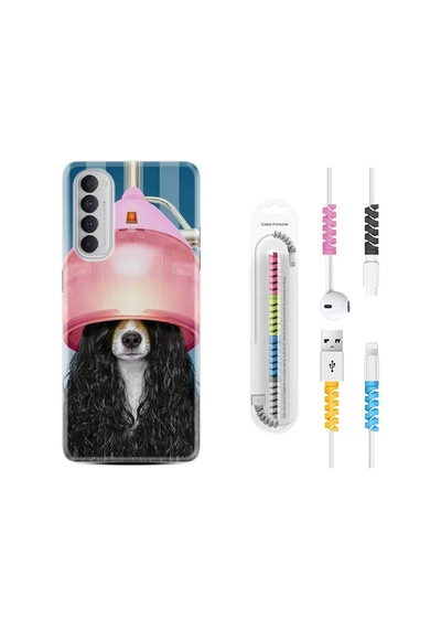 Oppo Reno 4 Pro Kılıf Kablo Koruyuculu Earring Woman 1363