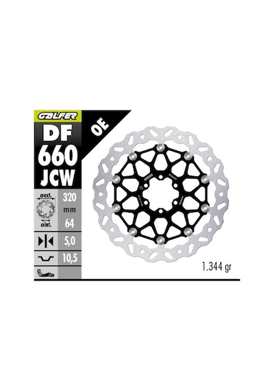 Ducati Monster S4r Ön Fren Diski 320 Mm 2003-2005 Galfer Dalgalı Hareketli Alüminyum Disk