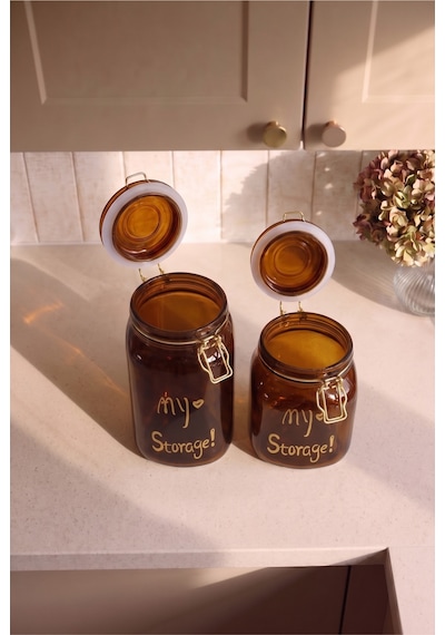 2'li Kilitli Cam Kavanoz Seti 1500 Ml + 1000 Ml Sızdırmaz Contalı Kapaklı Kalın Cam Erzak Saklama Kavanozu Paslanmaz Çelik Kilit Mekanizmalı Dekoratif Saklama Kabı Kahverengi Kahverengi 2'li Kilitli Cam Kavanoz Seti 1500 Ml + 1000 Ml Sızdırmaz Contalı Kapaklı Kalın Cam Erzak Saklama Kavanozu Paslanmaz Çelik Kilit Mekanizmalı Dekoratif Saklama Kabı Kahverengi Kahverengi