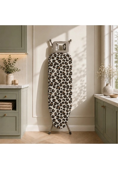 Pionny Keçeli Ütü Masası Kılıfı - 55x140 Cm - Leopar Çok Renkli