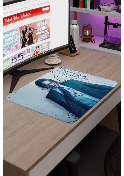 John Wick V4 48x40 Xl Gaming Kauçuk Kaymaz Taban Mouse Pad Fare Altlığı