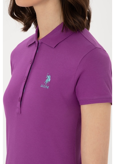U.S. Polo Assn. Kadın Mor Basic Polo Yaka Tişört 50300896-VR037