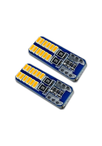 T10 Dipsiz W5w Canbus 24 Ledli Turuncu Park Plaka Ampulü 2adet