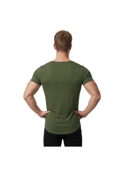 Deepsea Erkek Haki Geniş Yaka Likralı Tişört Oval Yaka Slim Fit Eteği Oval Açık Yaka T-shirt 1801199 Haki Deepsea Erkek Haki Geniş Yaka Likralı Tişört Oval Yaka Slim Fit Eteği Oval Açık Yaka T-shirt 1801199 Haki