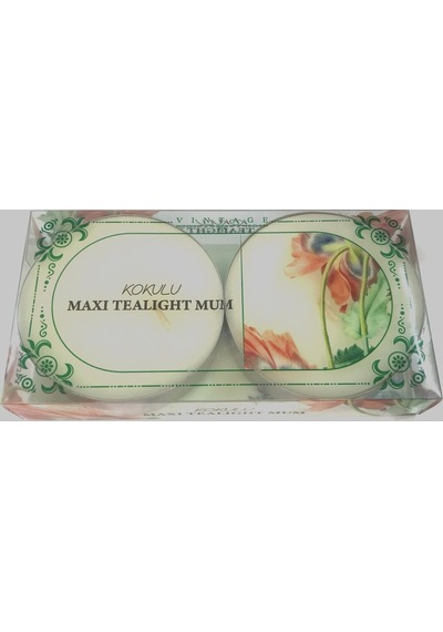 Mum Maxi Tealight 2'li Kokulu Uzun Süreli Işık Ve Sıcaklık Keyfi Beyaz