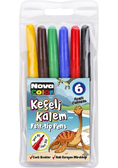 Nova Color Nc-619 6 Renk Keçeli Kalem