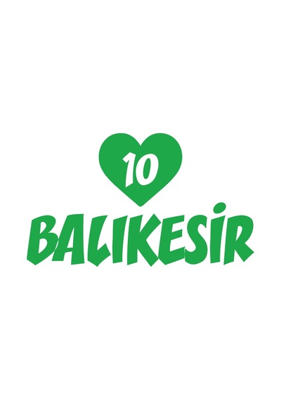 Kalpli 10 Balıkesir Araba Sticker 17x17 Cm Yeşil