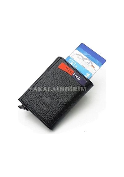 Polo & Racquet Club West Polo Clup Para Gözlü Mekanizmalı Deri Erkek Kartlık Cüzdan (461377633)