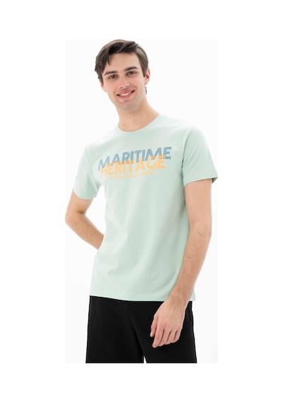 AR-MA Arma Erkek Slim Fit Bisiklet Yaka Tişört Y25344452201 Yeşil