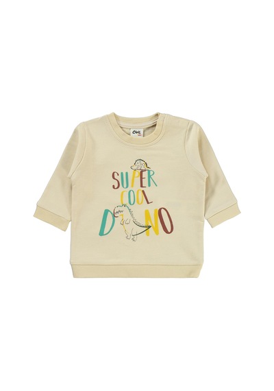 Civil Baby Dıno Baskılı 6-18 Ay Takım - Bej