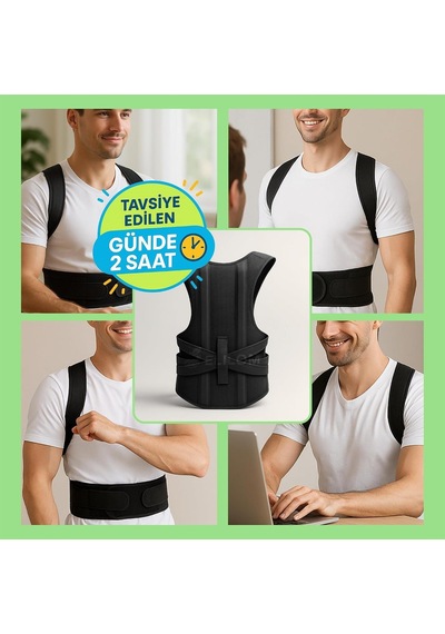Ayrex Dik Duruş Korsesi Unisex Kamburluk Önleyici, Çift Balenli, Günlük Ve Spor Kullanıma Uygun / Elilom Ceku