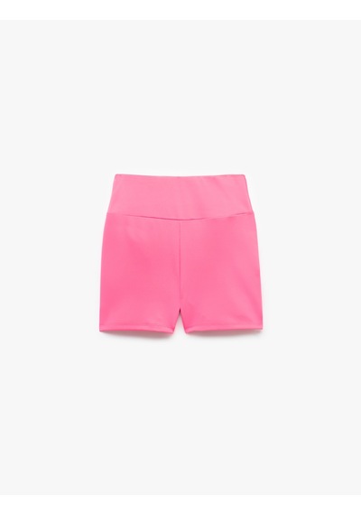 Koton Yüksek Bel Dar Kesim Spor Biker Tayt Pembe 5sak40074nk Gül Çok Renkli