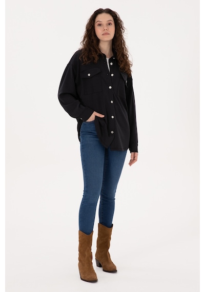 U.s. Polo Assn. Kadın Siyah Gömlek Örme 50309510-vr046 Siyah