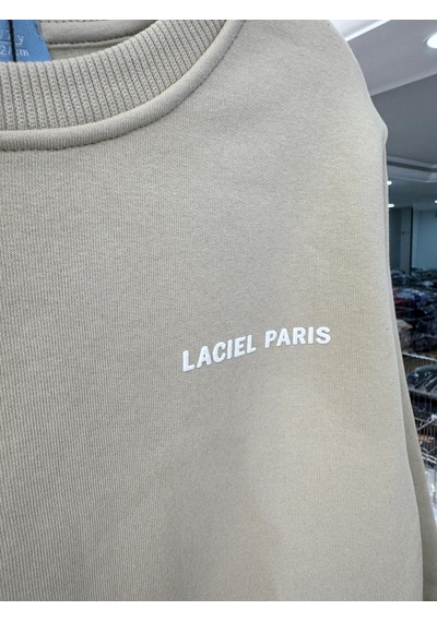 Magu Kız Çocuk Pamuklu Oversize Sweatshirt Eşofman Alt Takım - Rahat Ve Şık Krem