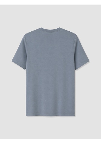 Lcwaıkıkı Classic İndigo Regular Fit %100 Pamuk Erkek Tişört