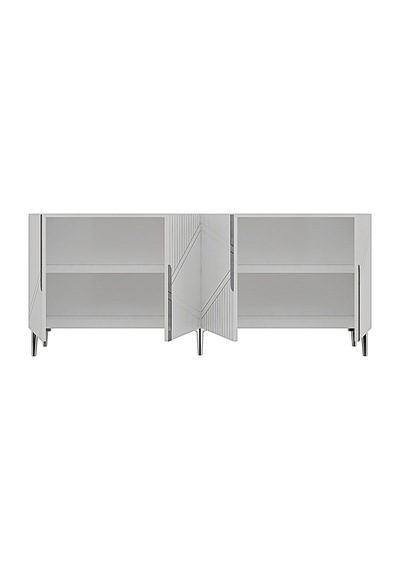 Ka1528bs Evva Konsol Ve Tv Sehpası Beyaz-silver 150cm