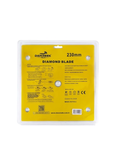 Dawreek Dt015cd 230mm Premium Segmentli Elmas Testere Beton Beton-duvar-tuğla