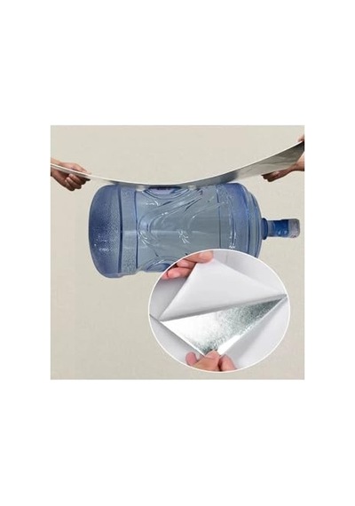 Ayrex Düz Kırık Beyaz Yapışkanlı Pvc Duvar Kaplama Mutfak Banyo Sticker 30 60cm 6 Adet 1,08mt2 Genel