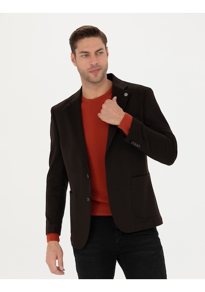 Pierre Cardin Kahverengi Kaşmir Ceket 50279871-vr029