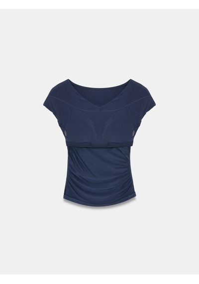Dilvin 33157 Bra-free Drapeli V Yaka Top K.lacivert