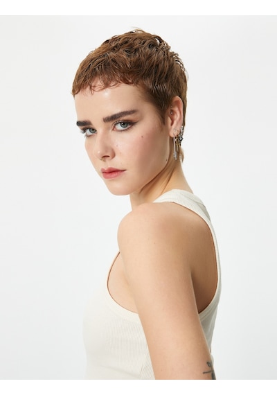 Koton Basic Halter Yaka Atlet Ribanalı Pamuklu Bej 4sal30065ık 4SAL30065IK050 Koton Basic Halter Yaka Atlet Ribanalı Pamuklu Bej 4sal30065ık 4SAL30065IK050