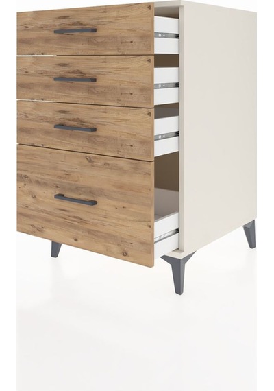 Kronos Komodin 4 Çekmeceli 60x59x96 Aytaşı-çam Aytaşı
