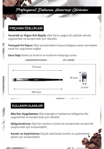 Yuvarlak Karıştırma Fırçası Cre'ars Round Blending Brush 126