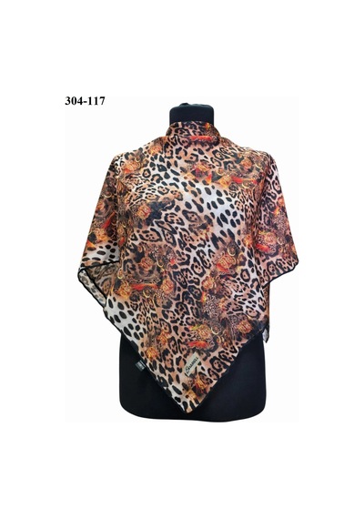 Sharell Leopar Desenli Soft Pamuk Eşarp 304-117 Çok Renkli