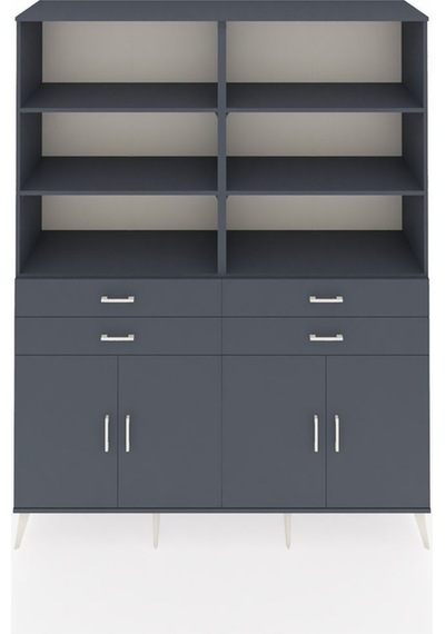Hyperion Gardrop 8 Raflı 4 Çekmeceli 4 Kapaklı 176x44x221 Antrasit-antrasit Antrasit Hyperion Gardrop 8 Raflı 4 Çekmeceli 4 Kapaklı 176x44x221 Antrasit-antrasit Antrasit