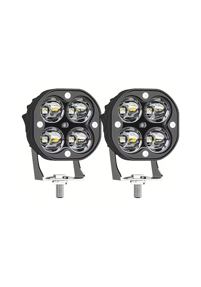 3 İnç Off Road Led Çalışma Işığı 40w 4000 Lümen Kare Sis Farı Xhp50 Çipli Takım 2 Adet