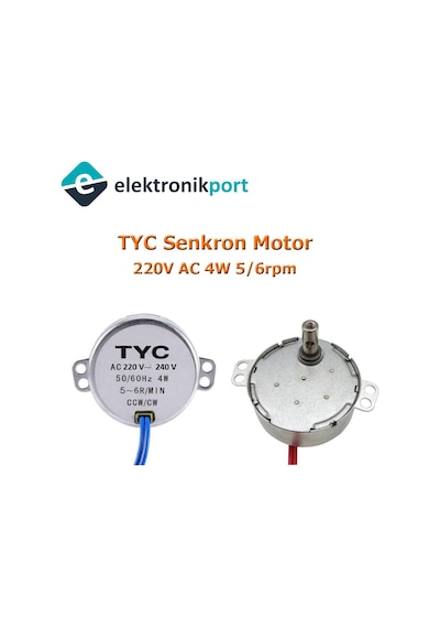 Elektronikport-Senkron Motor Tyc Ac 220-240V 50-60Hz 5/6 Rpm