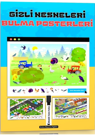 Gizli Nesneleri Bulma Posterleri Laminasyonlu