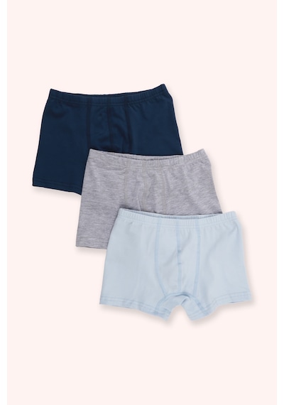 Panço Erkek Çocuk Basic 3'lü Boxer Seti Renkli