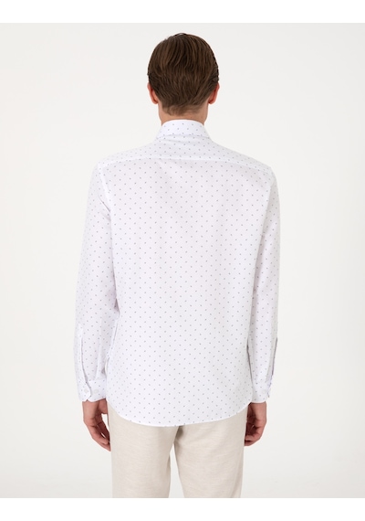 Pierre Cardin Erkek Beyaz Gömlek Desenli 50307134-vr013 Beyaz