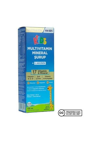 Nutraxin Kids Multivitamin Mineral 150 Ml Tutti Frutti