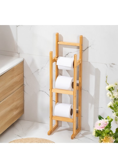 Perotti 16615 Looris Bambu Yedekli Wc Kağıtlık Standlı