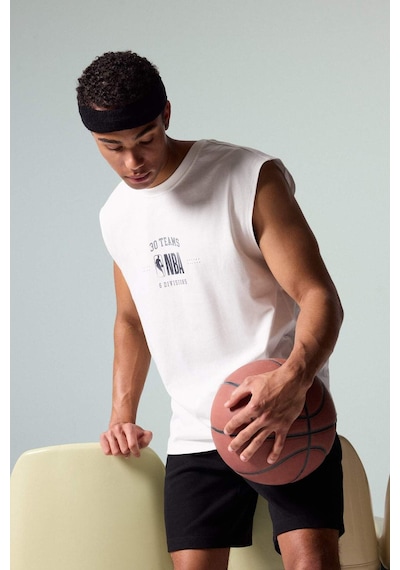 Defacto Nba Wordmark Oversıze Baskılı Bisiklet Yaka Atlet G0909ax26smer105 Ekru-er105 Defacto Nba Wordmark Oversıze Baskılı Bisiklet Yaka Atlet G0909ax26smer105 Ekru-er105